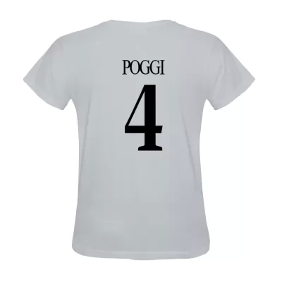 Herren Nicolas Poggi #4 Weiß Trikot Hemd
