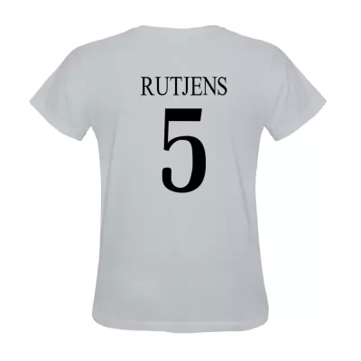 Herren Christian Rutjens #5 Weiß Trikot Hemd