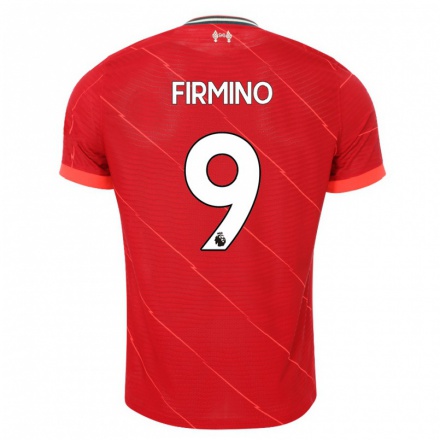 Damen Fußball Roberto Firmino #9 Rot Heimtrikot Trikot 2021/22 T-Shirt
