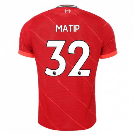 Damen Fußball Joel Matip #32 Rot Heimtrikot Trikot 2021/22 T-Shirt