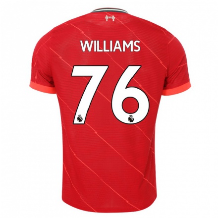 Damen Fußball Neco Williams #76 Rot Heimtrikot Trikot 2021/22 T-Shirt