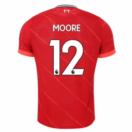 Damen Fußball Meikayla Moore #12 Rot Heimtrikot Trikot 2021/22 T-Shirt
