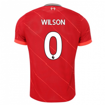 Damen Fußball Sean Wilson #0 Rot Heimtrikot Trikot 2021/22 T-Shirt