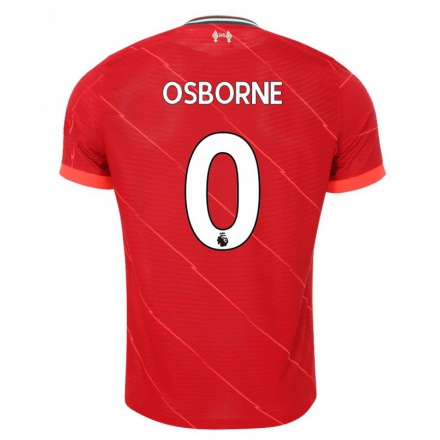 Damen Fußball Niall Osborne #0 Rot Heimtrikot Trikot 2021/22 T-Shirt