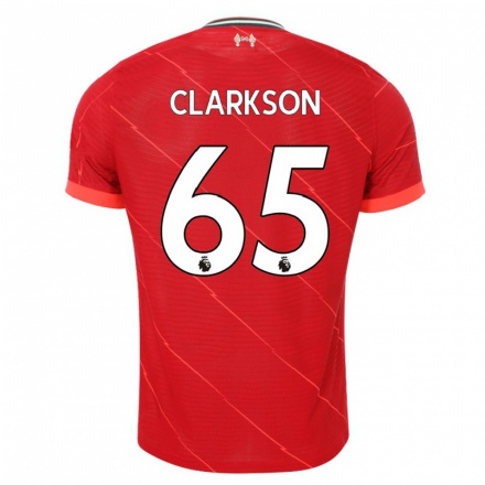 Damen Fußball Leighton Clarkson #65 Rot Heimtrikot Trikot 2021/22 T-Shirt
