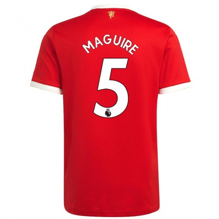 Damen Fußball Harry Maguire #5 Rot Heimtrikot Trikot 2021/22 T-Shirt