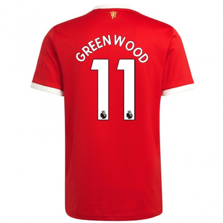 Damen Fußball Mason Greenwood #11 Rot Heimtrikot Trikot 2021/22 T-Shirt