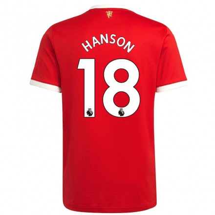 Damen Fußball Kirsty Hanson #18 Rot Heimtrikot Trikot 2021/22 T-Shirt
