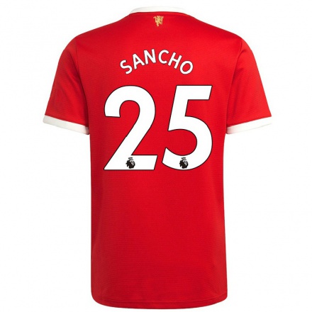 Damen Fußball Jadon Sancho #25 Rot Heimtrikot Trikot 2021/22 T-Shirt
