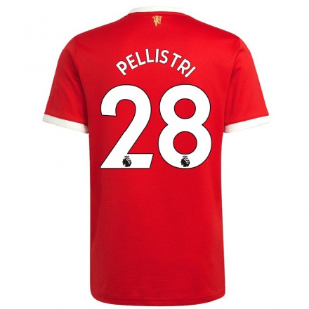 Damen Fußball Facundo Pellistri #28 Rot Heimtrikot Trikot 2021/22 T-Shirt
