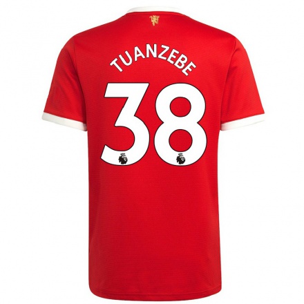 Damen Fußball Axel Tuanzebe #38 Rot Heimtrikot Trikot 2021/22 T-Shirt