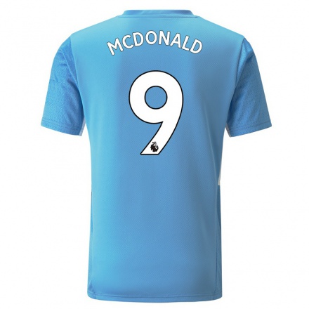 Damen Fußball Rowan McDonald #9 Blau Heimtrikot Trikot 2021/22 T-Shirt
