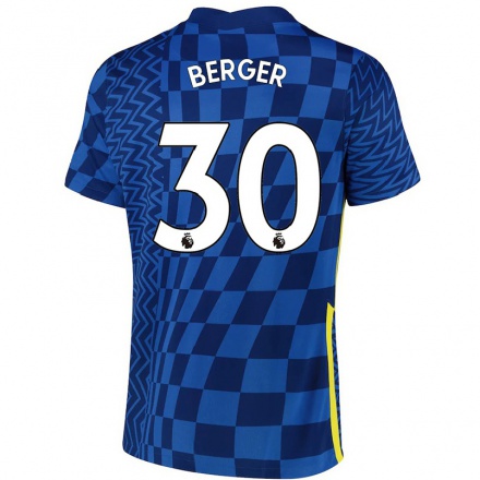 Damen Fußball Ann-Katrin Berger #30 Dunkelblau Heimtrikot Trikot 2021/22 T-Shirt