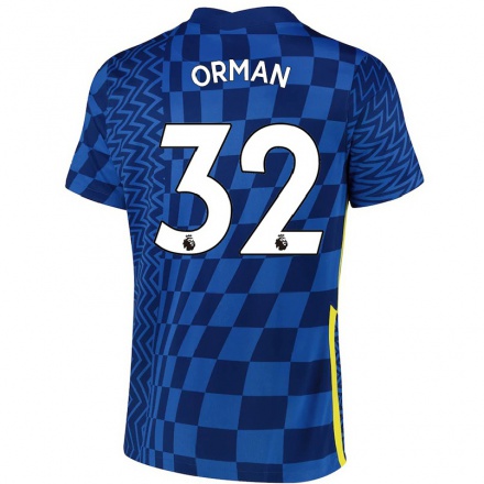 Damen Fußball Emily Orman #32 Dunkelblau Heimtrikot Trikot 2021/22 T-Shirt