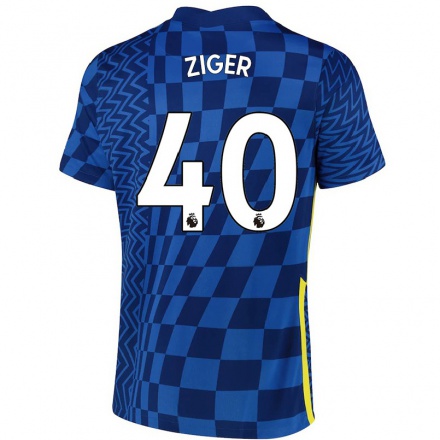 Damen Fußball Karlo Ziger #40 Dunkelblau Heimtrikot Trikot 2021/22 T-Shirt