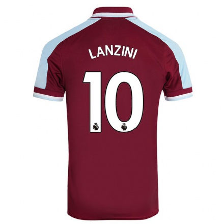Damen Fußball Manuel Lanzini #10 Kastanienbraun Heimtrikot Trikot 2021/22 T-Shirt