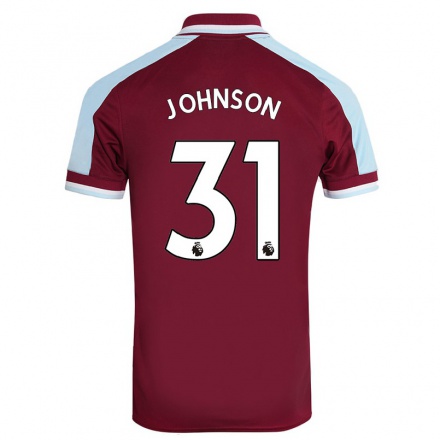 Damen Fußball Ben Johnson #31 Kastanienbraun Heimtrikot Trikot 2021/22 T-Shirt