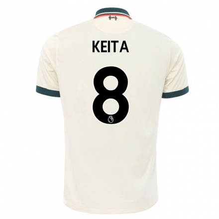 Damen Fußball Naby Keita #8 Beige Auswärtstrikot Trikot 2021/22 T-Shirt