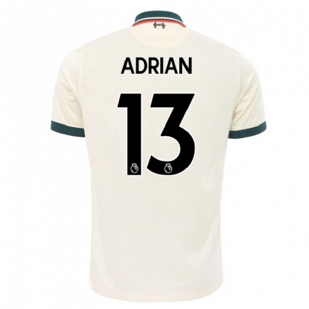 Damen Fußball Adrian #13 Beige Auswärtstrikot Trikot 2021/22 T-Shirt