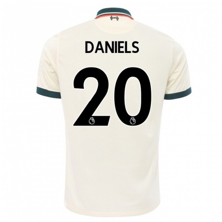Damen Fußball Yana Daniels #20 Beige Auswärtstrikot Trikot 2021/22 T-Shirt