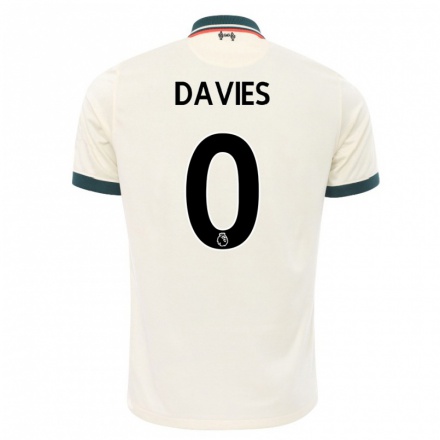 Damen Fußball Harvey Davies #0 Beige Auswärtstrikot Trikot 2021/22 T-Shirt