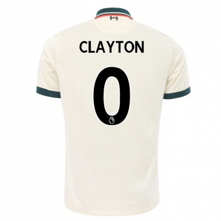 Damen Fußball Tom Clayton #0 Beige Auswärtstrikot Trikot 2021/22 T-Shirt