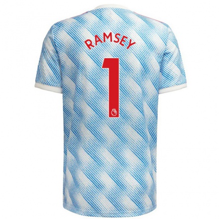 Damen Fußball Emily Ramsey #1 Blau Weiss Auswärtstrikot Trikot 2021/22 T-Shirt