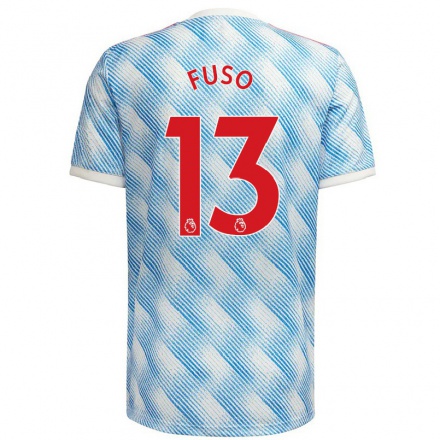 Damen Fußball Ivana Fuso #13 Blau Weiss Auswärtstrikot Trikot 2021/22 T-Shirt