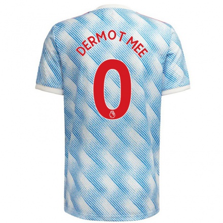 Damen Fußball Dermot Mee #0 Blau Weiss Auswärtstrikot Trikot 2021/22 T-Shirt