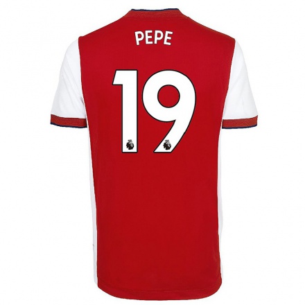 Damen Fußball Nicolas Pepe #19 Gelb Auswärtstrikot Trikot 2021/22 T-Shirt