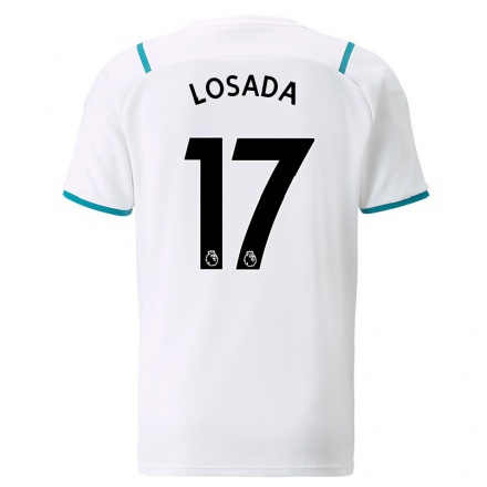 Damen Fußball Vicky Losada #17 Weiß Auswärtstrikot Trikot 2021/22 T-Shirt