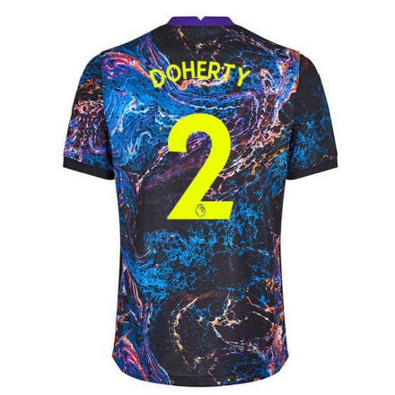 Damen Fußball Matt Doherty #2 Mehrfarbig Auswärtstrikot Trikot 2021/22 T-Shirt