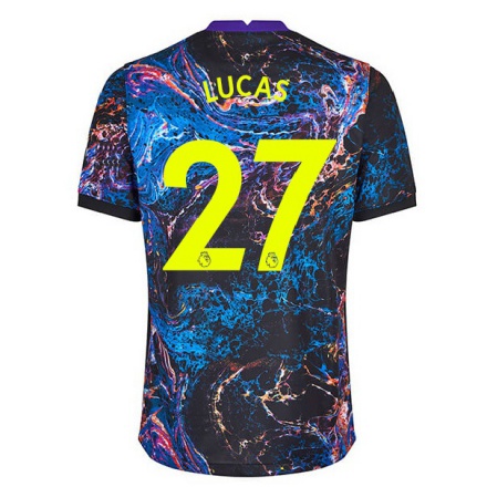 Damen Fußball Lucas Moura #27 Mehrfarbig Auswärtstrikot Trikot 2021/22 T-Shirt