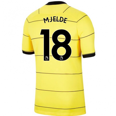 Damen Fußball Maren Mjelde #18 Gelb Auswärtstrikot Trikot 2021/22 T-Shirt