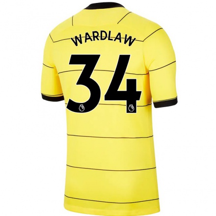 Damen Fußball Charlotte Wardlaw #34 Gelb Auswärtstrikot Trikot 2021/22 T-Shirt