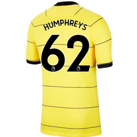 Damen Fußball Bashir Humphreys #62 Gelb Auswärtstrikot Trikot 2021/22 T-Shirt