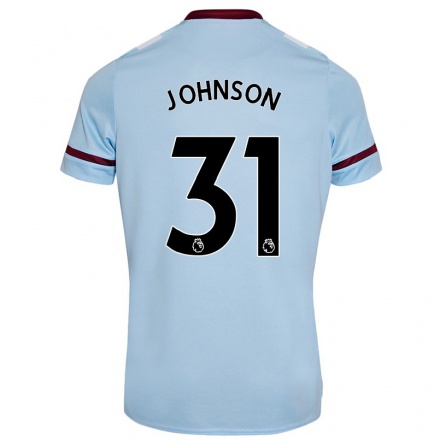 Damen Fußball Ben Johnson #31 Himmelblau Auswärtstrikot Trikot 2021/22 T-Shirt