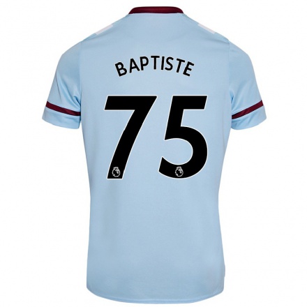 Damen Fußball Jamal Baptiste #75 Himmelblau Auswärtstrikot Trikot 2021/22 T-Shirt