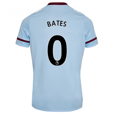 Damen Fußball Billy Bates #0 Himmelblau Auswärtstrikot Trikot 2021/22 T-Shirt