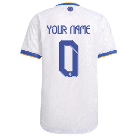 Damen Fußball Dein Name #0 Weiß Heimtrikot Trikot 2021/22 T-shirt
