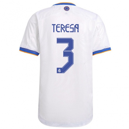 Damen Fußball Teresa Abelleira #3 Weiß Heimtrikot Trikot 2021/22 T-shirt