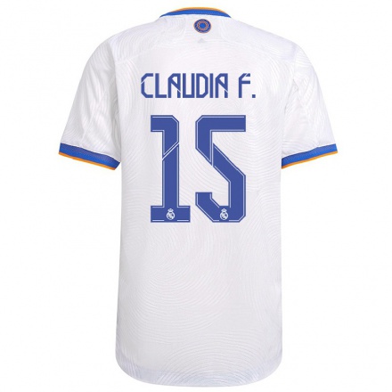 Damen Fußball Claudia Florentino #15 Weiß Heimtrikot Trikot 2021/22 T-Shirt