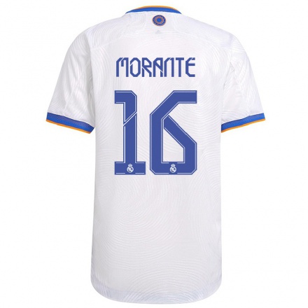Damen Fußball Ivan Morante #16 Weiß Heimtrikot Trikot 2021/22 T-Shirt