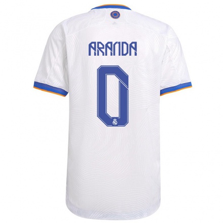 Damen Fußball Oscar Aranda #0 Weiß Heimtrikot Trikot 2021/22 T-Shirt