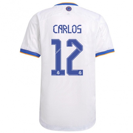 Damen Fußball Alocen Carlos #12 Weiß Heimtrikot Trikot 2021/22 T-Shirt