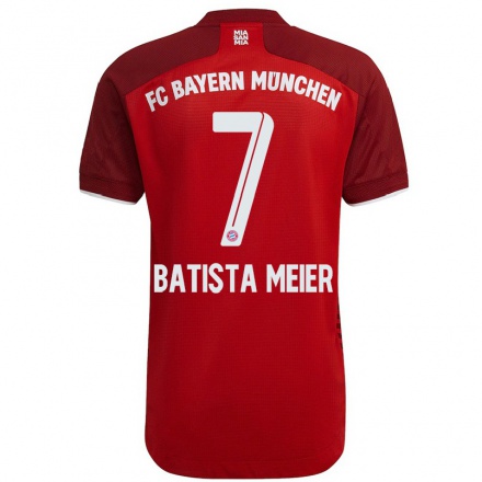 Damen Fußball Oliver Batista Meier #7 Dunkelrot Heimtrikot Trikot 2021/22 T-Shirt