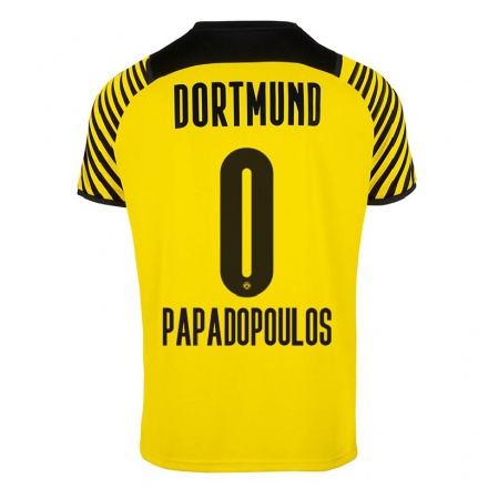 Damen Fußball Antonios Papadopoulos #0 Gelb Heimtrikot Trikot 2021/22 T-Shirt