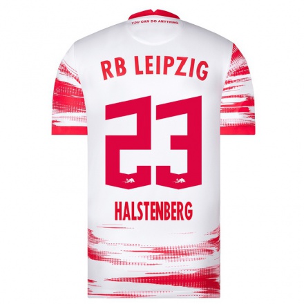 Damen Fußball Marcel Halstenberg #23 Rot-Weib Heimtrikot Trikot 2021/22 T-Shirt