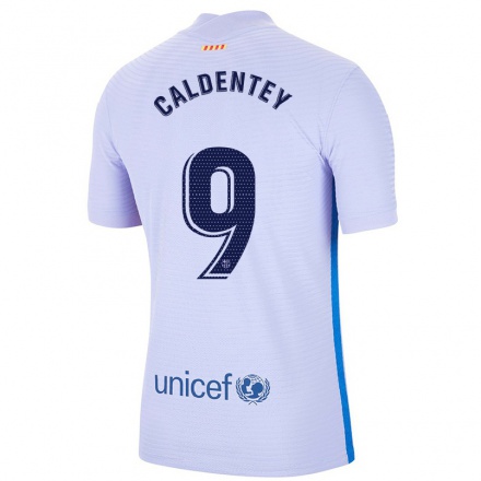 Damen Fußball Mariona Caldentey #9 Hellviolett Auswärtstrikot Trikot 2021/22 T-Shirt