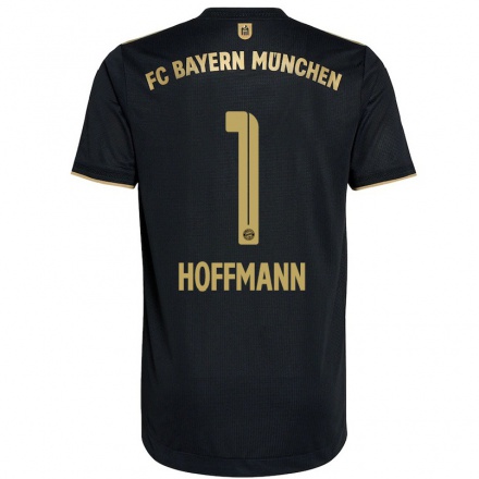 Damen Fußball Ron-Thorben Hoffmann #1 Schwarz Auswärtstrikot Trikot 2021/22 T-Shirt